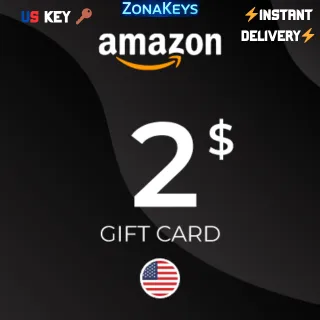 $2.00 USD Amazon gift card  (USA) ✅ Stockable ⚡INSTANT DELIVERY 🚁