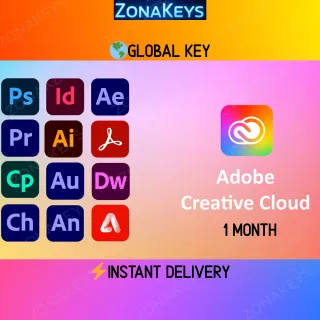 Adobe Creative Cloud ✅ 1 Month Key 🌎 GLOBAL KEY ⚡INSTANT DELIVERY ⚡