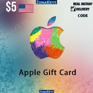 $5.00 USD Apple ITUNES GIFT CARD US ⚡INSTANT DELIVERY ⚡