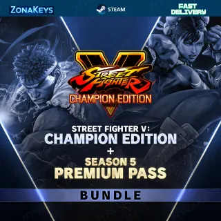 Street Fighter V: Champion Edition + Season 5 Premium Pass Bundle 🌎 GLOBAL STEAM KEY ⚡FAST DELIVERY
