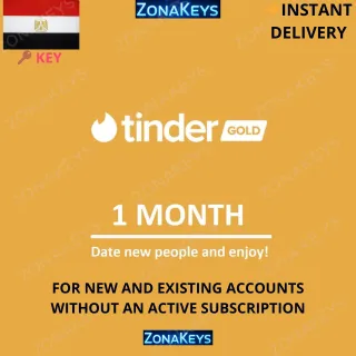 Tinder GOLD 1 Month ✅ Egypt (🌎GLOBAL - VPN REQUIRED) ⚡INSTANT DELIVERY⚡