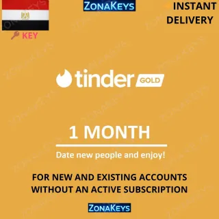 Tinder GOLD 1 Month ✅ Egypt (🌎GLOBAL - VPN REQUIRED) ⚡INSTANT DELIVERY⚡