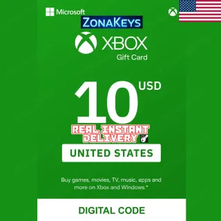 10 USD Xbox Gift Card (US) ✅ Stockable ⚡INSTANT DELIVERY 🚁