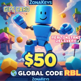 $50.00 USD Gift Card RBL (stockable) 🎮ALL PLATFORMS 🌎 GLOBAL KEY ⚡INSTANT DELIVERY ⚡