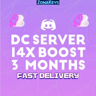 Discord Server Boost 3 Month - 14x Level 3 🌎 GLOBAL⚡FAST DELIVERY