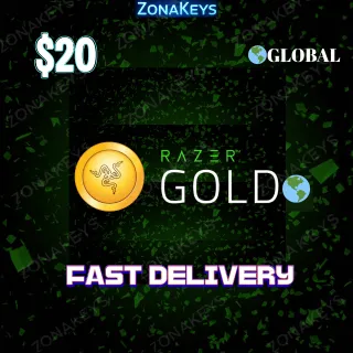 Razer Gold 20 USD 🌎GLOBAL ⚡FAST DELIVERY