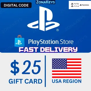 $25.00 USD PlayStation Store (US) ✅ Stockable