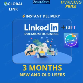 LINKEDIN PREMIUM BUSINESS 3 Months + ( Canva Pro GIFT* )🌎GLOBAL LINK ⚡ INSTANT DELIVERY ⚡