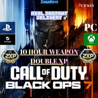 10 HOURS DOUBLE WEAPON XP Boost Call of Duty BLACK OPS 7🎮 PC / PS4/PS5/ XBOX 🌎 GLOBAL⚡INSTANT DELIVERY⚡