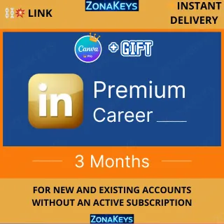 LINKEDIN CAREER Premium 3 Months + ( Canva Pro GIFT* ) 🌎GLOBAL LINK ⚡INSTANT DELIVERY 🚁