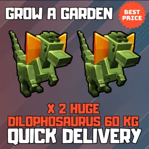 X 2 HUGE DILOPHOSAURUS