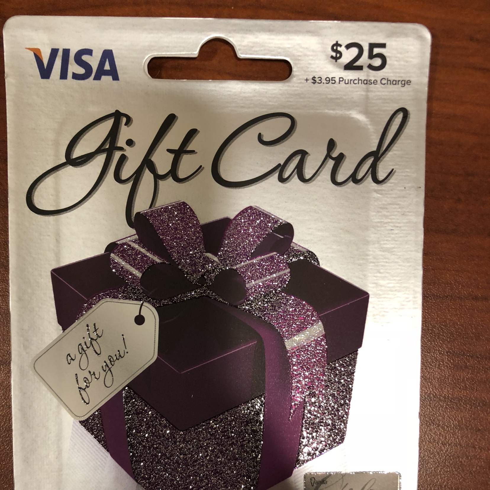 25$ visa gift card for 18.00 due to its 3.25 activation ...