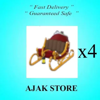 x4 Festive Deliveries Sleigh