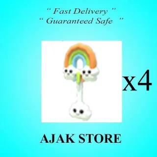 x4 Clouds & Rainbow Rattle