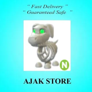 N Halloween White Skeleton Dog