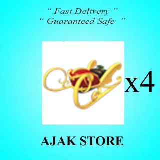 x4 Stocked Santa Sleigh