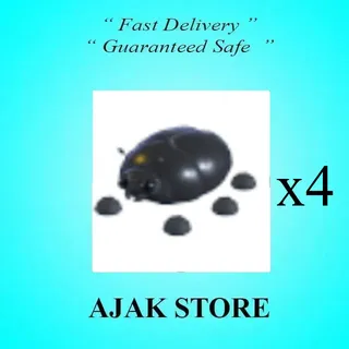 x4 Giant Black Scarab
