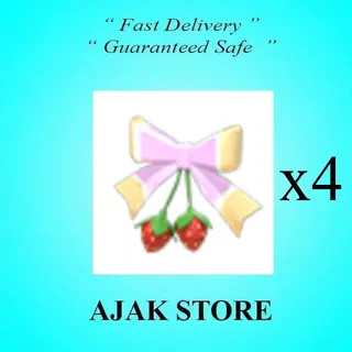 x4 Strawberry Shortcake Bow