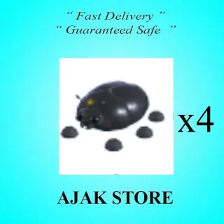 x4 Giant Black Scarab