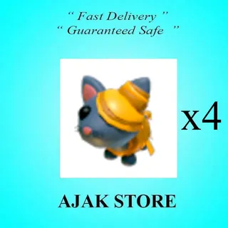 x4 Halloween Golden Mummy Cat