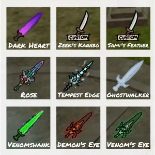 Venom Shank 💜 ROBLOX ZO samurai weapon skin ( Duped unserial )