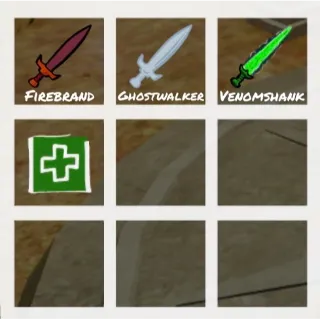 COMBOS 💜 : Firebrand + Ghostwalker + Venomshank ( Duped unserial ) 🔥LIMITED✅