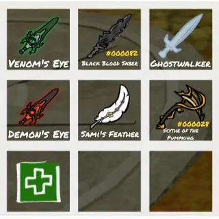 Black Blood Saber 💜 ROBLOX ZO samurai weapon skin ( Duped unserial )