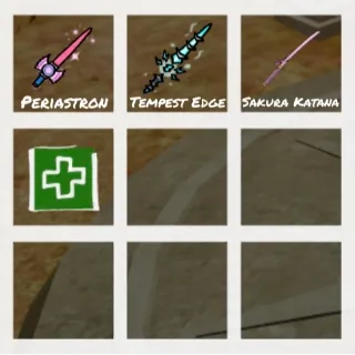 COMBOS 💜 : Periastron + Tempest Edge + Sakura Katana ( Duped unserial ) 🔥LIMITED✅