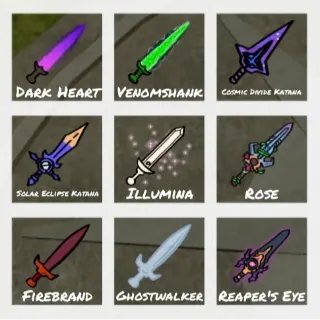 Ghostwalker 💜 ROBLOX ZO samurai weapon skin ( Duped unserial )