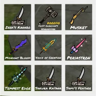 Voice of Creation 💜 ROBLOX ZO samurai weapon skin ( Duped unserial )