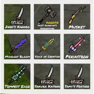 Sakura Katana 💜 ROBLOX ZO samurai weapon skin ( Duped unserial )