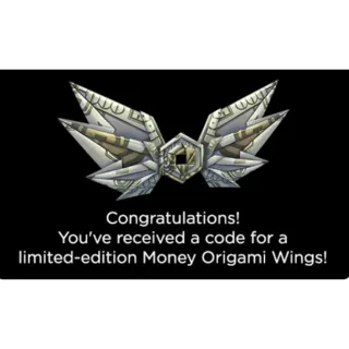 RARE ROBLOX TOY CODE! (money origami wings)