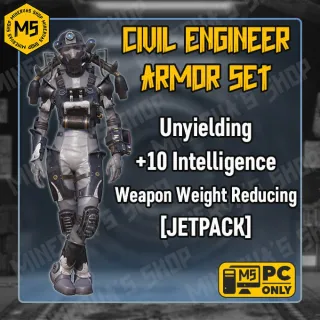 CIVIL ENGINEER ARMOR SET UNYIELDING +10 INTELLIGENCE WEAPON WEIGHT REDUCING +HELMET