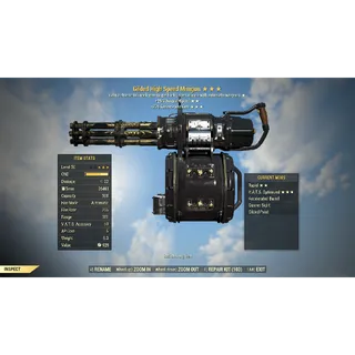 Concussive Rapid VATS Gilded Minigun [GLITCHED HACKED]