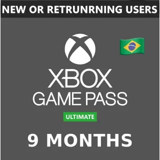 Xbox 9 Month Ultimate Game Pass - BRAZIL  (READ THE DESCRIPTION)!