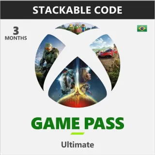 Xbox 3 Month Ultimate Game Pass (Stackable code) Brazil