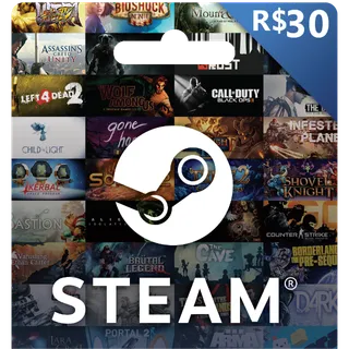 Steam 30 BRL Gift Card - BRAZIL