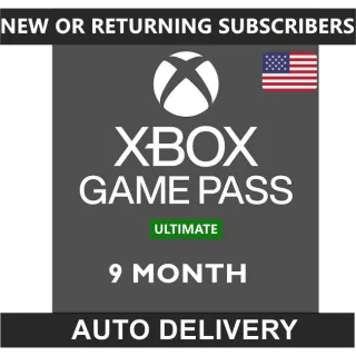 Xbox 9 Month Ultimate Game Pass (READ THE DESCRIPTION)! 