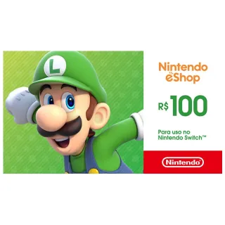 100.00 BRL Nintendo eShop Gift Card - Brazil