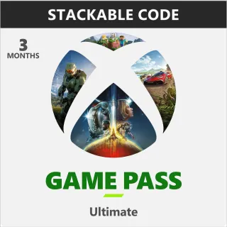 Xbox 3 Month Ultimate Game Pass (Stackable code)