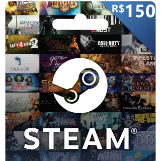 Steam 150,00 R$ (BRL - Brazil) Gift Card