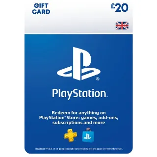 20.00 GBP PlayStation Store Gift Card - UK