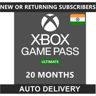 20-Month Xbox Game Pass Ultimate (India)