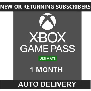 Xbox 1 Month Ultimate Game Pass (US Code) 