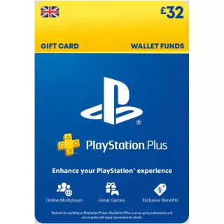 32.00 GBP PlayStation Store Gift Card - UK