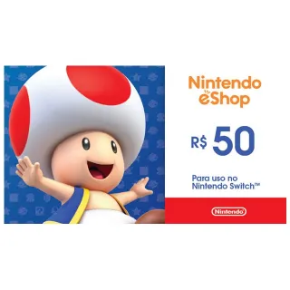 Nintendo - eShop 50 BRL Gift Card - Brazil