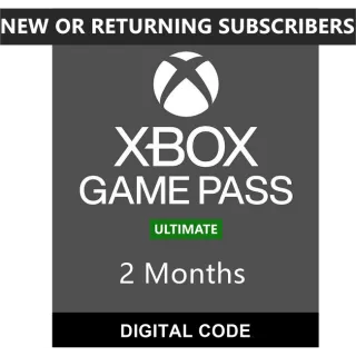 Xbox 2 Month Game Pass Ultimate (READ THE DESCRIPTION)!