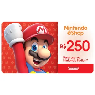 250.00 BRL Nintendo eShop Gift Card - Brazil