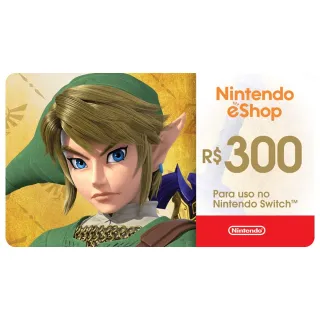 300.00 BRL Nintendo eShop Gift Card - Brazil