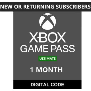 Xbox 1 Month Ultimate Game Pass (US Code) new or returning subscribers only